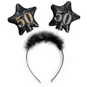 Cerchietto con antenne stella - 50 anni 2