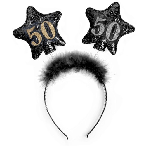 Cerchietto con antenne stella - 50 anni