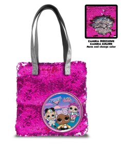 Borsetta shopper con paillettes Gira & Brilla Lol Surprise Face to Face