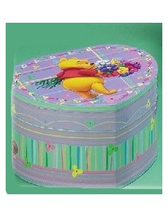 Cofanetto portagioie con carillon Winnie Pooh cuore Cm....
