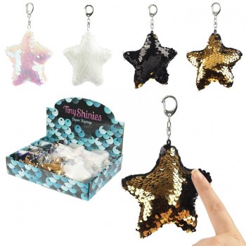 Portachiavi con paillettes "Stella" - Colori assortiti