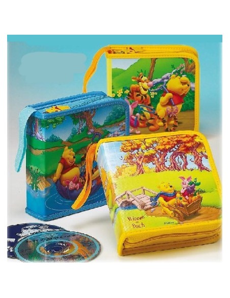 Porta cd nylon Winnie Pooh fantasie assortite