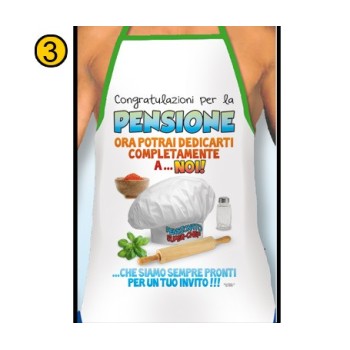 Grembiule da cucina "Congratulazioni per la pensione"