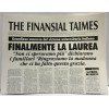 Biglietto auguri giornale Cm. 32x49 - "The Finansial Taimes" - Laurea