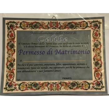 Biglietto auguri diploma con busta Cm. 23x30 - Celibato