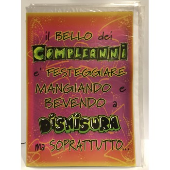 Biglietto auguri medio umoristico - Compleanno