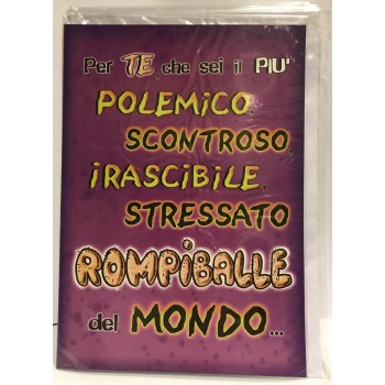 Biglietto auguri medio umoristico - Compleanno