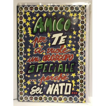 Biglietto auguri medio umoristico - Amicizia