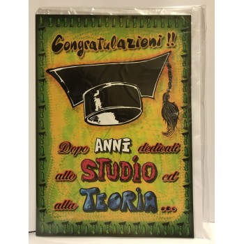 Biglietto auguri medio umoristico - Laurea