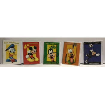Biglietto auguri mini con bustina Walt Disney
