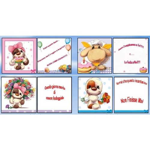 Biglietto auguri mini con bustina deluxe "Mylo and Friends"