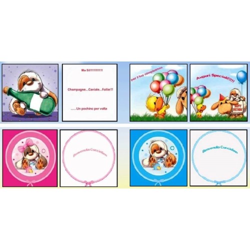 Biglietto auguri mini con bustina deluxe "Mylo and Friends"