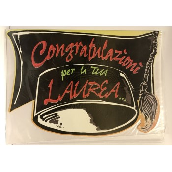 Biglietto auguri maxi sagomato Cappello Laurea