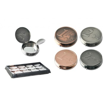 Posacenere da viaggio con scatto metallo "Euro" Cm. 5