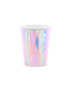 Bicchiere carta 220 Ml. Iridescente - Blister 6 pezzi