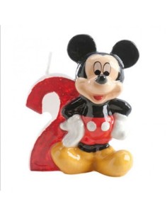 Candelina per torta cera 3D Cm. 6,5 Topolino - Nr. 2