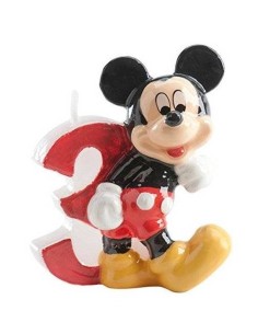 Candelina per torta cera 3D Cm. 6,5 Topolino - Nr. 3