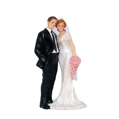 Cake topper resina sposi "Giusi 1" Cm. 16