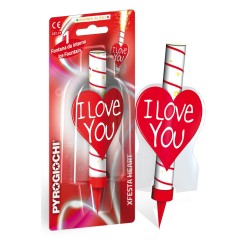 Candelina flumbè - Cuore I Love You