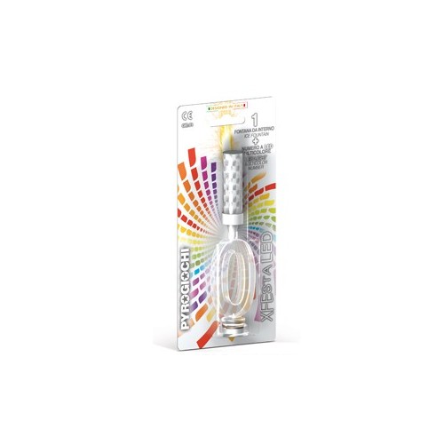 Candela flumbè con base numero led cambiacolore - Nr. 0