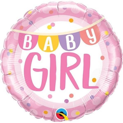 Palloncino mylar 18" Cm. 45 Baby Girl Qualatex