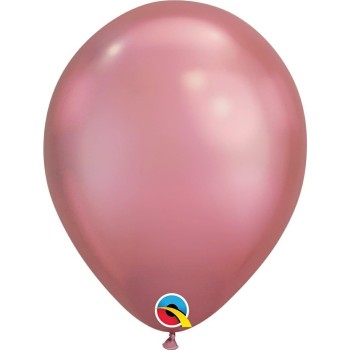 Palloncini lattice Chrome Qualatex 11" - Rosa Mauve - Blister 25 pezzi
