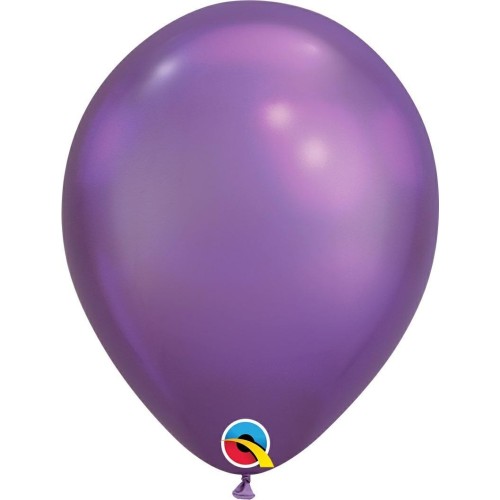 Palloncini lattice Chrome Qualatex 11" - Viola Purple - Blister 25 pezzi