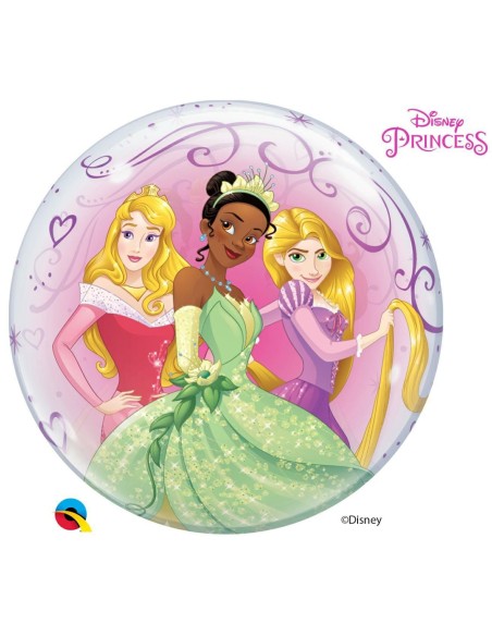 Palloncino Bubble 22" Cm. 56 Qualatex - Principesse