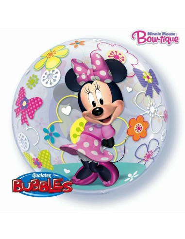 Palloncino Bubble 22" Cm. 56 Qualatex - Minnie