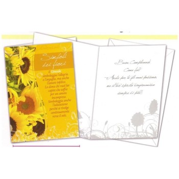 Biglietto auguri medio Compleanno Flower