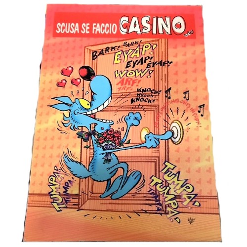 Biglietto auguri medio Lupo Alberto "Scusa se faccio un casino.."