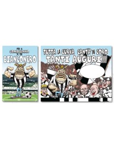 Biglietto auguri maxi calcio - Juve