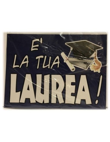Biglietto auguri "1 metro di biglietto" Laurea