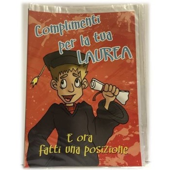Biglietto auguri maxi umoristico Laurea