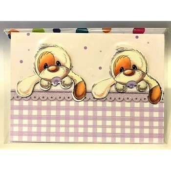 Biglietto auguri Mylo deluxe con applicazioni - Nascita