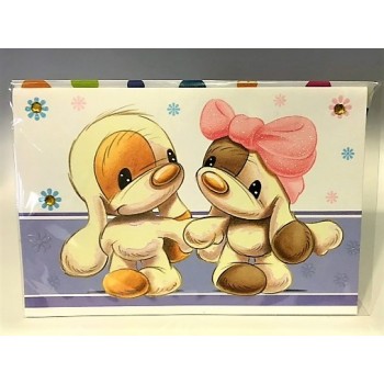 Biglietto auguri classico Mylo deluxe con applicazioni - Anniversario