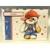 Biglietto auguri classico Mylo deluxe con applicazioni - 18 Anni