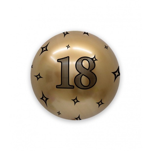 Palloncino Deco Chrome B-Loon 24" Oro stampa nera - 18