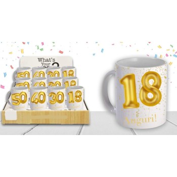 Tazza mug ceramica Auguri Gold - 18