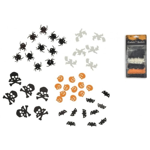 Confetti da tavolo Halloween - Diametro cm. 1 - Blister soggetti assortiti