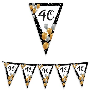 Festone bandierine pvc Mt. 6 - Prestige - 40 Anni