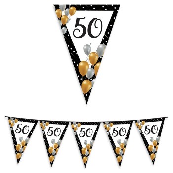 Festone bandierine pvc Mt. 6 - Prestige - 50 Anni