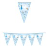 Festone bandierine pvc Mt. 6 - Benvenuto Cicogna Celeste