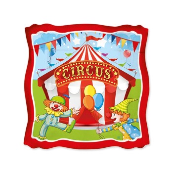 Piatti carta Cm. 19x19 - Circus Party - Confezione 8 pezzi