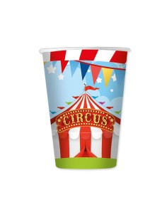 Bicchieri carta 200 cc. Circus Party - Confezione 8 pezzi