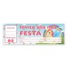 Inviti per feste assegno Unicorno Cm. 21x7 - Blocchetto 20 inviti