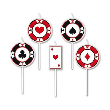 Candeline Picks Big Poker Cm. 8 - Blister 5 candele