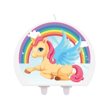 Candela per torta sagomata Unicorno Cm. 11x8