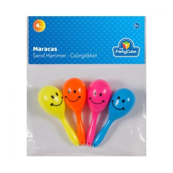 Blister 6 mini maracas colorate