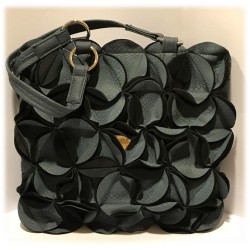 Borsa shopper donna ecopelle due manici Cm. 35x35 - Blu